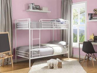 Vente-Unique Bunk Beds - 2 X 90 X 190 Cm - White - DUOTIS II | Size: Single