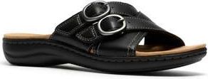 Clarks Laurieann Opal Sandal - Wide Width Available in Black Leather at Nordstrom Rack, Size 7.5
