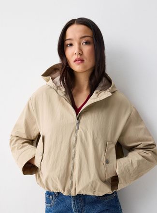 Only Womens Crinkle effect cropped jacket