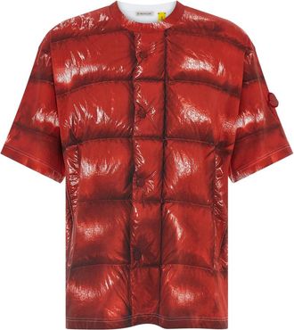 Moncler Red Cotton T-shirt