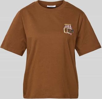 Marc O'Polo Denim Marc OPolo Denim T-Shirt mit Label-Print in Mittelbraun, Größe XL