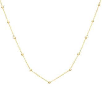Tresorra 14K Yellow Gold Saturn Bead Necklace