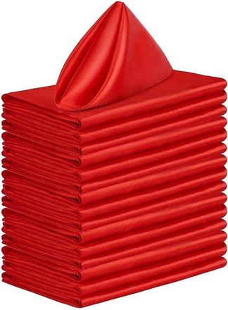 OEM 30 Unidades, Servilletas, Servilletas De Sat&eacute;n, 43 X 43 Cm, Tela De Poli&eacute;ster De Lujo, Ideales Para Hoteles, Verde Oscuro