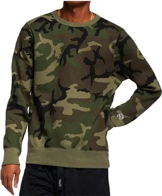 Nike Casual Sports Fleece Crew Neck Pullover Mens Olive Green CN5374-222