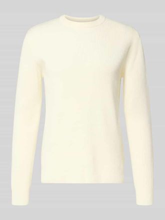 Lindbergh Lindbergh Relaxed Fit Strickpullover mit Rundhalsausschnitt in Weiss, Gr&ouml;&szlig;e XXL