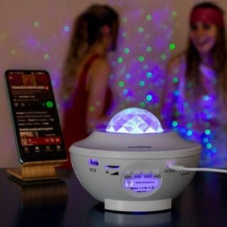 OEM L&aacute;mpara Nocturna Proyector De Galaxia Con Bluetooth Recargable Usb Color Verde Oscuro - Autres
