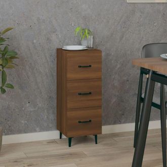 vidaXL Credenza Rovere Marrone 34,5x34x90 cm in Legno Multistrato - Vidaxl