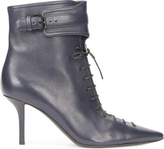 Philosophy di Lorenzo Serafini Elegante leren laars - Dames - Laarzen met Hak - Grijs - 40 EU - Leer - Schoenen