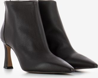 Stimm Stivaletti con tacco a rocchetto in nappa caffè