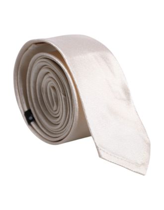 Dolce & Gabbana Solid Silk Necktie - White