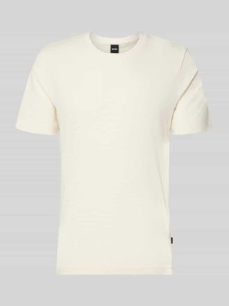 HUGO BOSS Regular Fit T-Shirt aus Baumwoll-Mix Modell TIBURT 240 in Offwhite, Gr&ouml;&szlig;e XXXL