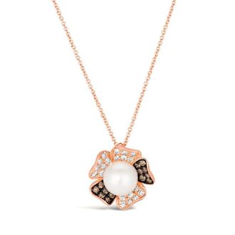 Le Vian Ladies Vanilla Pearls Necklaces set in 14K Strawberry Gold