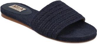 Mia Attina Slide Sandal in Blue Jute at Nordstrom, Size 9.5