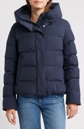 Save The Duck Arena Waterproof Hooded Puffer Jacket in Blue Black at Nordstrom Rack, Size 00(Xxs)
