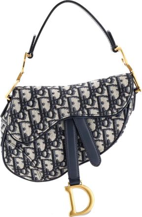 Dior Saddle Handbag Oblique Canvas Mini shoulder bag - Blauw