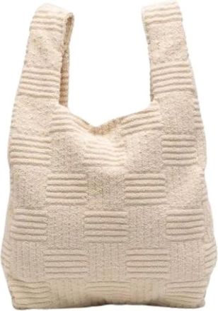 Bottega Veneta Pre-owned Cotton Tote Bag - Dames - Vintage Shopper - Beige - ONE Size - Katoen - Vintage
