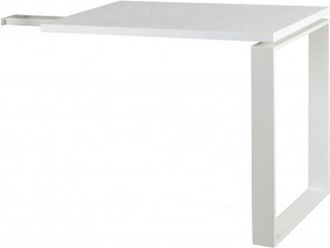 Composad Scrivania elegante in legno con piedi in Acciaio da ufficio e stanzetta porta pc Made in Italy -170 x 80 cm / Cemento