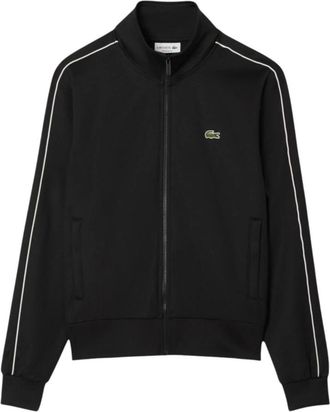 Lacoste Paris Piqu&eacute; Zip-Up Trainingsjack - Heren - Vesten met rits - Zwart - L - Katoen - Hoodies & sweatvesten