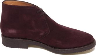 Antica Cuoieria Paarse Pruim Su&egrave;de Laars Schoen - Heren - Veterlaarzen - Paars - 41 EU - Su&egrave;de - Schoenen