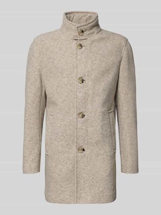 Strellson Regular Fit Mantel mit Woll-Anteil Modell 11 FYNN in Beige, Gr&ouml;&szlig;e 48