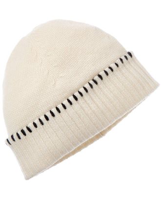 Bruno Magli Whipstitch Cuffed Cashmere Hat