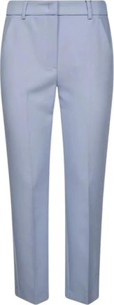 Max Mara Rechte Pijp Broek Rana Celeste - Dames - Slim Fit Broeken - Blauw - XL - Broeken