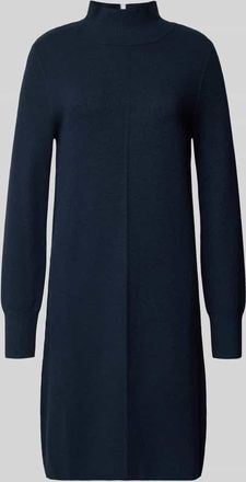 Tom Tailor Körpernahes Strickkleid aus Viskose-Mix in Dunkelblau, Größe 34
