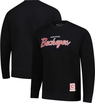Mitchell & Ness Mens Mitchell & Ness Black Ohio State Buckeyes Elite Script Pullover Sweatshirt at Nordstrom, Size Medium