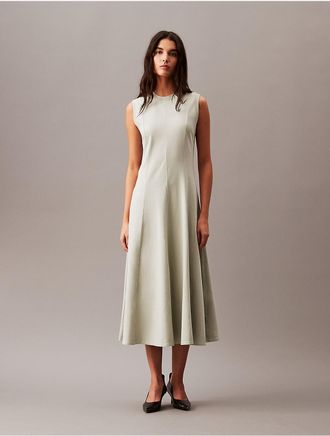 Calvin Klein Jeans Calvin Klein Womens Cotton Jersey A-Line Midi Dress - Neutral - XS