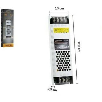 Trade Shop Trade Shop Traesio - Trade Shop - Trasformatore Alimentatore Stabilizzato Slim Dc 12v 5a 60 W Strip Led S-12v-60w