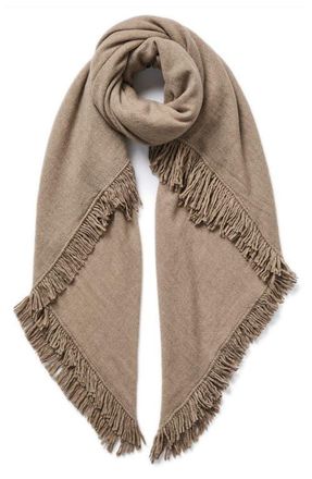 Jane Carr The Chalet Square Cashmere Scarf in Taupe at Nordstrom