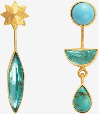 Grainne Morton Ohrringe mit Türkis Detachable Victorian Drop