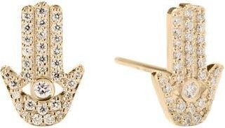 Lana Jewelry Hamsa 14K Gold Diamond Stud Earrings in Yellow at Nordstrom Rack