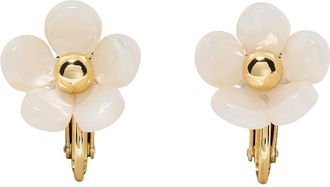 Kate Spade New York Summer Daze Flower Studs Womens Earring White, Brass