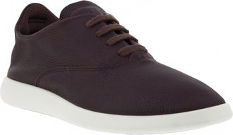 Ecco Womens Minimalist Leather Lace-Up Shoes In Brown