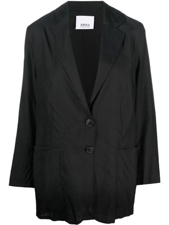 Erika Cavallini Semi Couture Blazer monopetto oversize - Nero