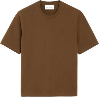 Ami Korte Mouw Ronde Hals T-Shirt - Heren - T-shirts - Zwart - XS - Tops