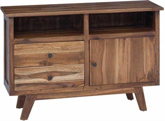 vidaXL Aparador Natural 100 X 30 X 68 Cm Madera De Teca Maciza Vidaxl