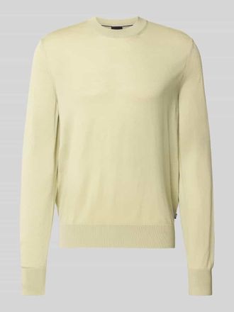 HUGO BOSS Regular Fit Pullover aus reiner Schurwolle Modell H-Leno in Lind, Gr&ouml;&szlig;e XXL