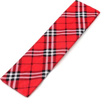 Generic Gym Sports Yoga Headband Stretchy Alice Band Kylie Hair Band Girls Ladies Plain (Tartan Red)