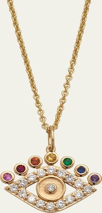 Sydney Evan 14k Yellow Gold Evil Eye Petals Charm Necklace