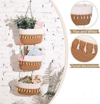 OEM Cesta De Frutas, Bolsa De Almacenamiento De Pared De Algod&oacute;n, 231473cm, Salas De Estar, Estante Colgante Multifuncional Para La Cocina