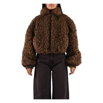 Msgm Chaqueta Bomber - Jackets - Mujer - Marr&oacute;n - S