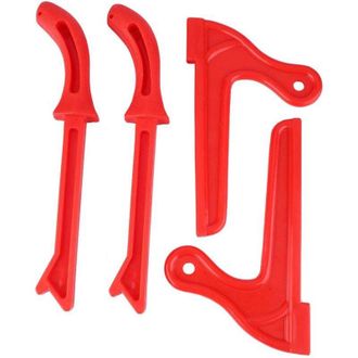 OEM Juego De 4 Empujadores De Seguridad (rojo), Protecci&oacute;n Para Las Manos Para Sierras De Mesa, Sierras De Cinta Y Herramientas De Carpinter&iacute;a De Sobremes