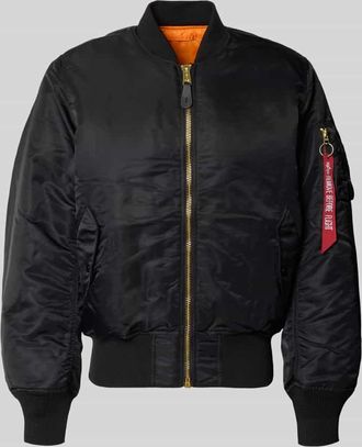Alpha Industries Alpha Industries Regular Fit Bomberjacke mit Stehkragen Modell Heritage in Black, Gr&ouml;&szlig;e XL