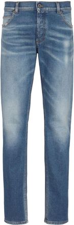 Balmain mid-rise slim-fit jeans - men - Cotton/Elastane - 32 - Blue