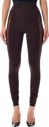 The Attico High-Waisted Mesh Panel Leggings