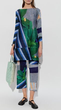 Pleats Please Issey Miyake Pleated Trousers, Womens, Multicolour