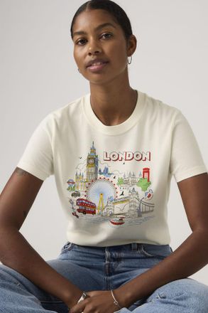Levi's Camiseta Graphic Favorite - Mujer - XS - Blanco / London Egret