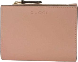 Gucci Pre-owned Bi-fold Portemonnee - Dames - Vintage Accessoires - Roze - ONE Size - Leer - Vintage